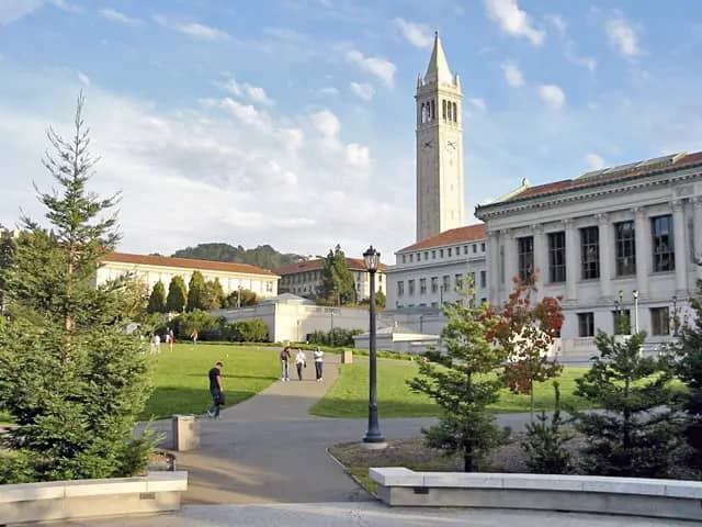 University of California-Berkeley campus — Memorial Glade and Sather Tower on the campus of the University of California, Berkeley in Berkeley , California , Unite